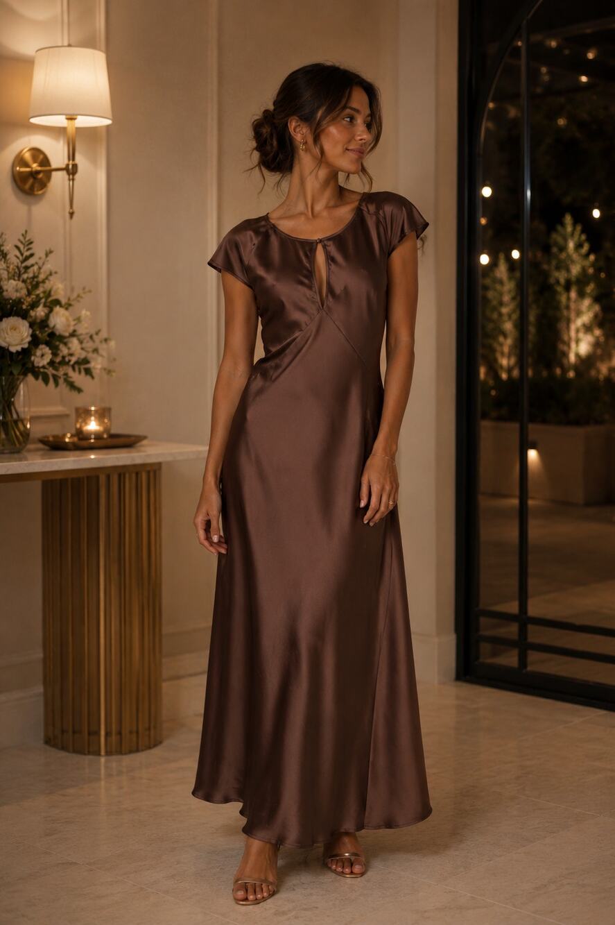 Old Navy "The Occasion" Satin Flutter-Sleeve Maxi Dress